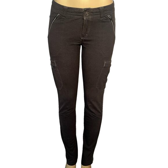Kuhl Pants Womens Size 6 Charcoal Cargo Skinny Stretch Zip Pockets Outdoor Trail - Picture 1 of 13